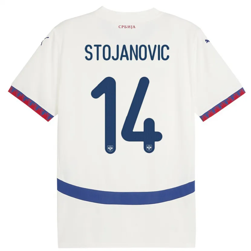 Danxen Kid Serbia Matija Stojanovic #14 White Away Jersey 24-26 T-Shirt