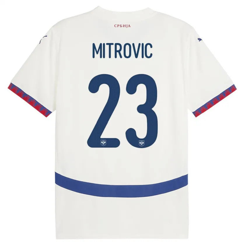 Danxen Kid Serbia Vuk Mitrovic #23 White Away Jersey 24-26 T-Shirt