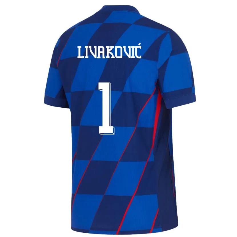 Danxen Kid Croatia Dominik Livakovic #1 Blue Away Jersey 24-26 T-Shirt