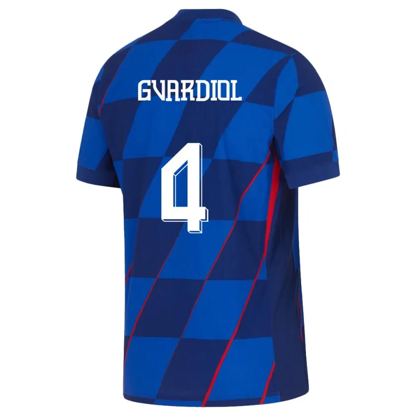 Danxen Kid Croatia Josko Gvardiol #4 Blue Away Jersey 24-26 T-Shirt