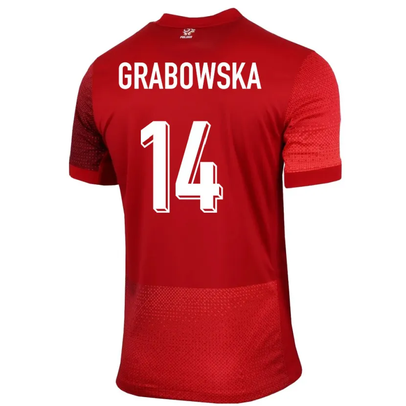 Danxen Kid Poland Dominika Grabowska #14 Red Away Jersey 24-26 T-Shirt