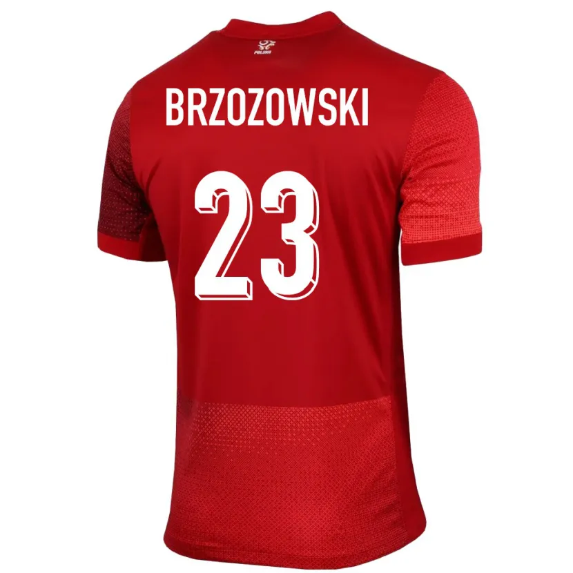 Danxen Kid Poland Milosz Brzozowski #23 Red Away Jersey 24-26 T-Shirt