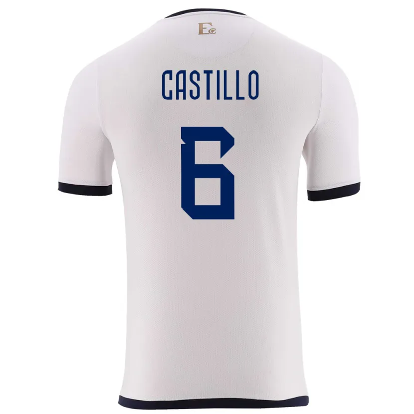 Danxen Kid Ecuador Byron Castillo #6 White Away Jersey 24-26 T-Shirt