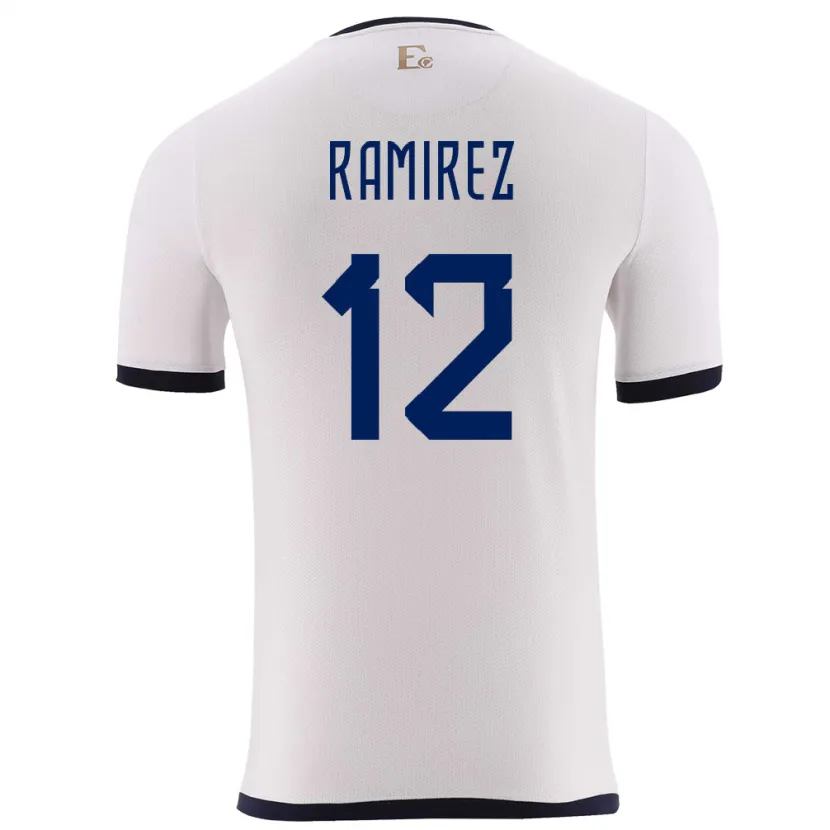 Danxen Kid Ecuador Moises Ramirez #12 White Away Jersey 24-26 T-Shirt