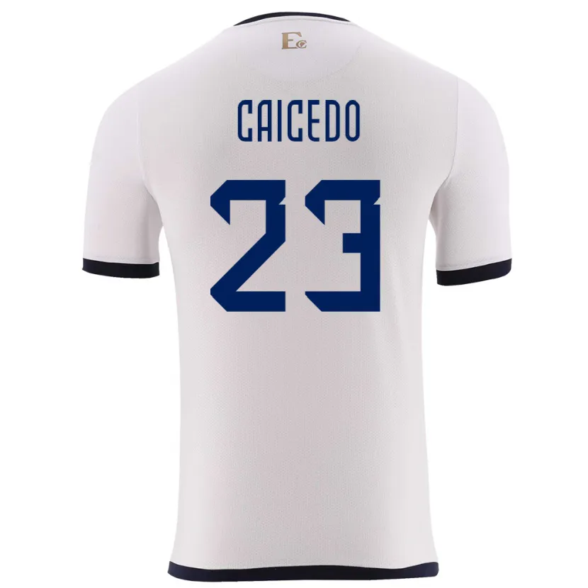 Danxen Kid Ecuador Moises Caicedo #23 White Away Jersey 24-26 T-Shirt