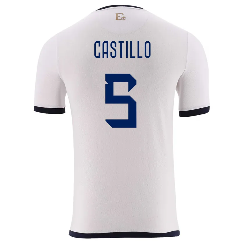 Danxen Kid Ecuador Denil Castillo #5 White Away Jersey 24-26 T-Shirt