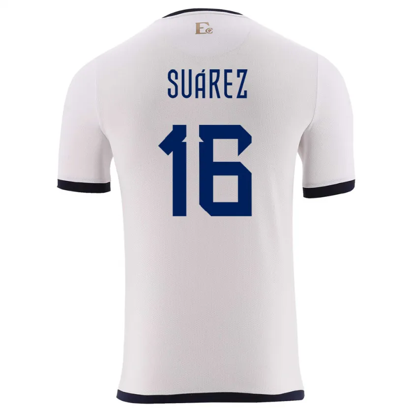 Danxen Kid Ecuador Ariel Suarez #16 White Away Jersey 24-26 T-Shirt