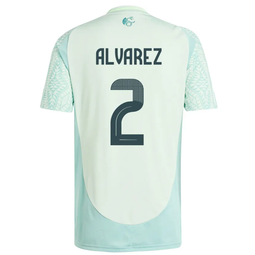 Danxen Kid Mexico Kevin Alvarez #2 Linen Green Away Jersey 24-26 T-Shirt