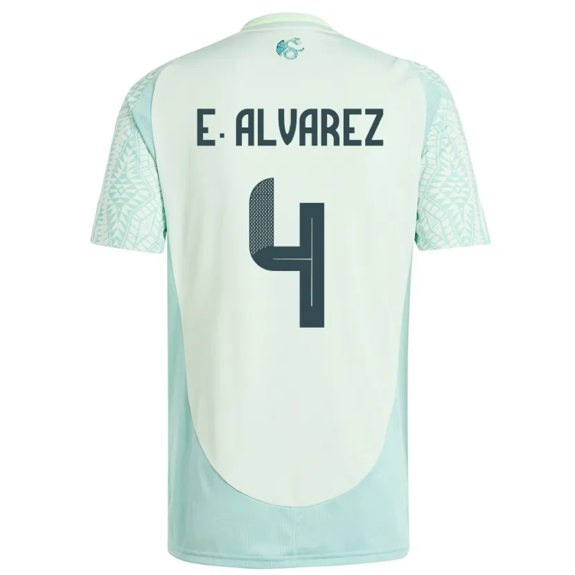 Danxen Kid Mexico Edson Alvarez #4 Linen Green Away Jersey 24-26 T-Shirt