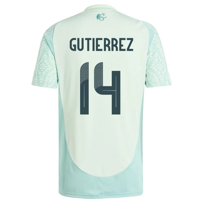 Danxen Kid Mexico Erick Gutierrez #14 Linen Green Away Jersey 24-26 T-Shirt