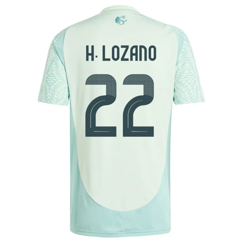 Danxen Kid Mexico Hirving Lozano #22 Linen Green Away Jersey 24-26 T-Shirt