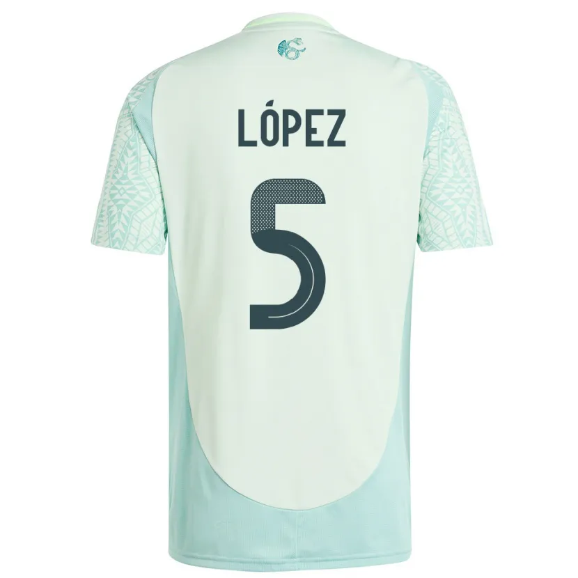 Danxen Kid Mexico Jimena Lopez #5 Linen Green Away Jersey 24-26 T-Shirt