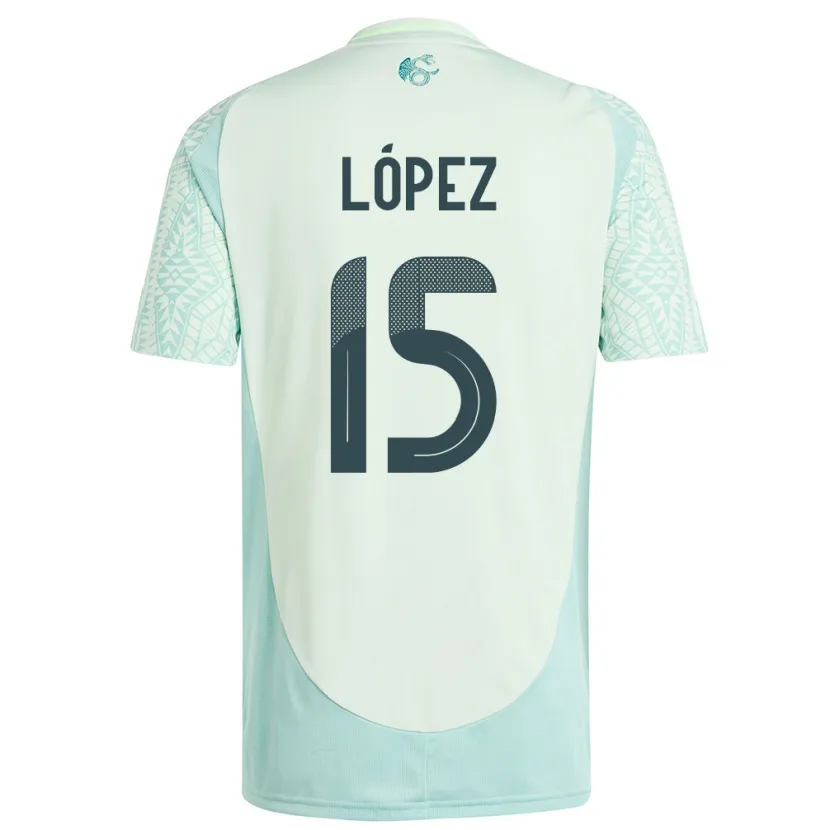 Danxen Kid Mexico Everardo Lopez #15 Linen Green Away Jersey 24-26 T-Shirt