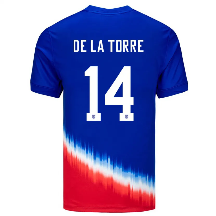 Danxen Kid United States Luca De La Torre #14 Blue Away Jersey 24-26 T-Shirt