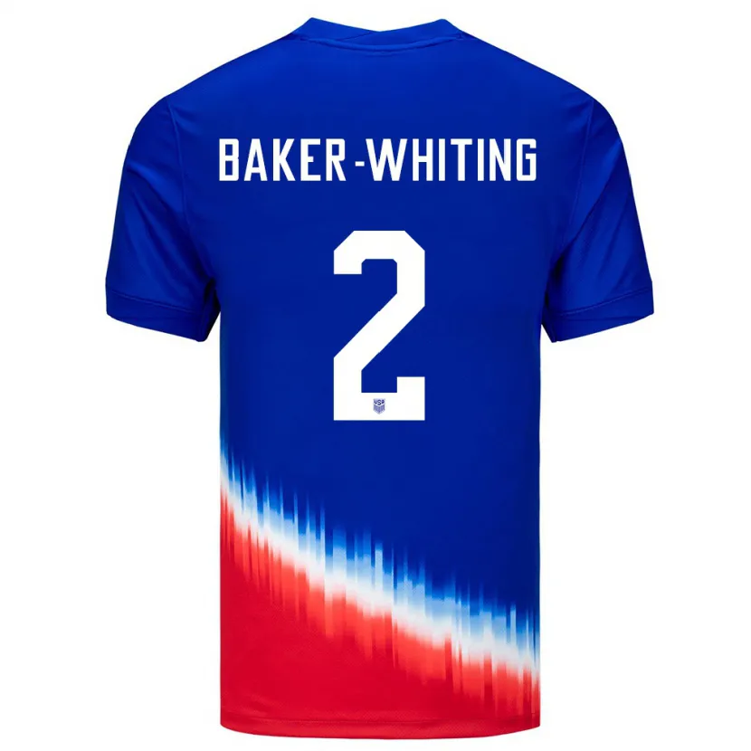 Danxen Kid United States Reed Baker Whiting #2 Blue Away Jersey 24-26 T-Shirt