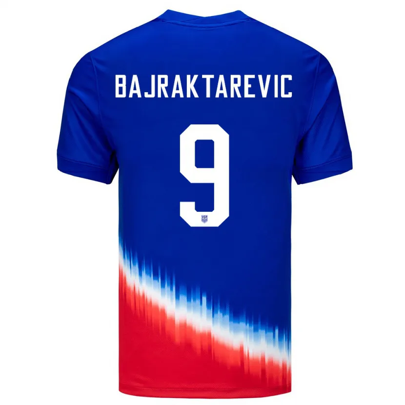 Danxen Kid United States Esmir Bajraktarevic #9 Blue Away Jersey 24-26 T-Shirt