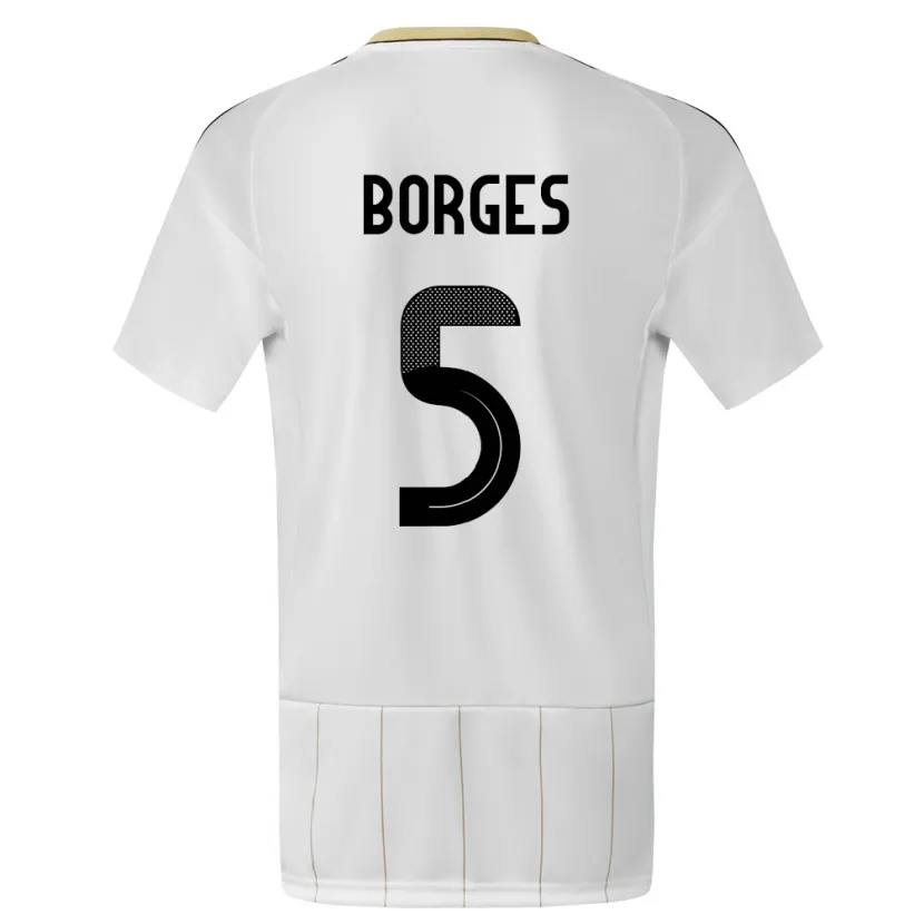 Danxen Kid Costa Rica Celso Borges #5 White Away Jersey 24-26 T-Shirt