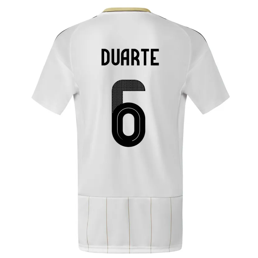 Danxen Kid Costa Rica Oscar Duarte #6 White Away Jersey 24-26 T-Shirt