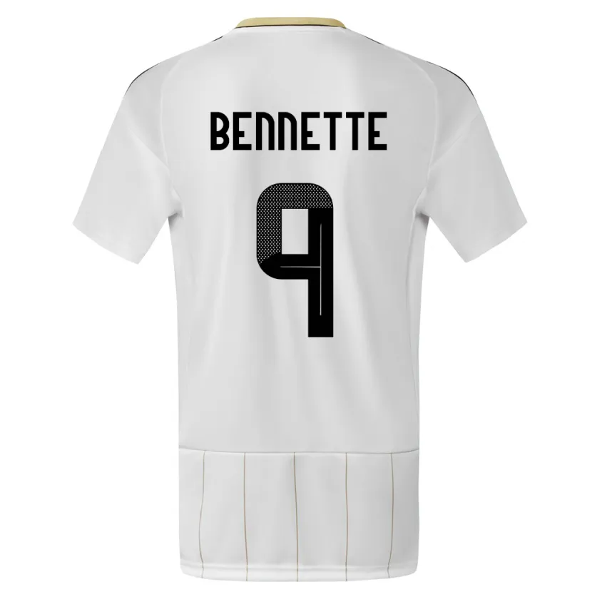 Danxen Kid Costa Rica Jewison Bennette #9 White Away Jersey 24-26 T-Shirt