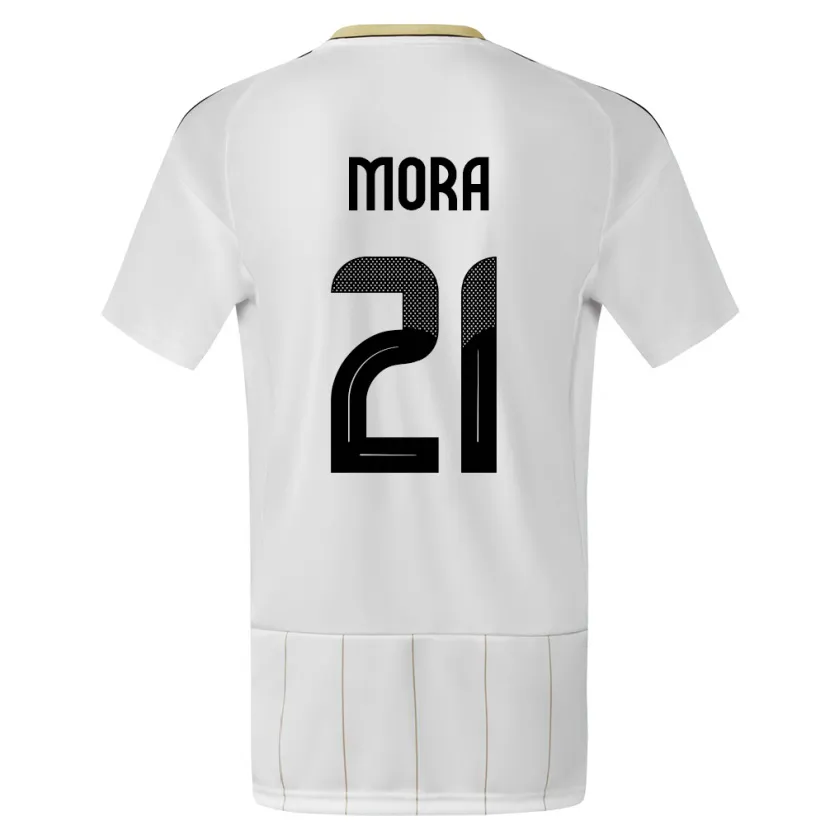 Danxen Kid Costa Rica Carlos Mora #21 White Away Jersey 24-26 T-Shirt