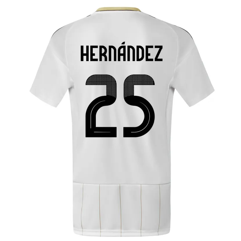 Danxen Kid Costa Rica Anthony Hernandez #25 White Away Jersey 24-26 T-Shirt