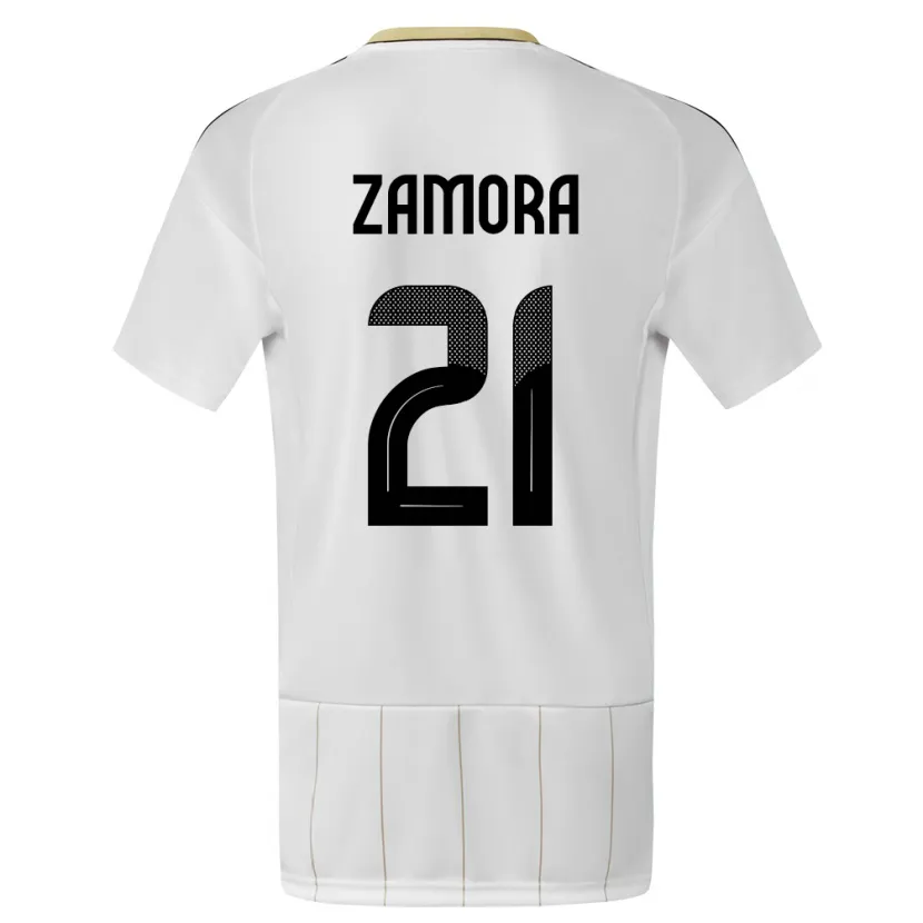 Danxen Kid Costa Rica Alvaro Zamora #21 White Away Jersey 24-26 T-Shirt