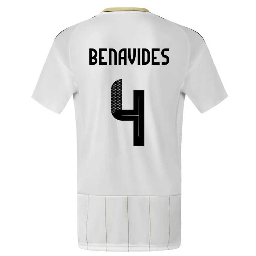 Danxen Kid Costa Rica Mariana Benavides #4 White Away Jersey 24-26 T-Shirt