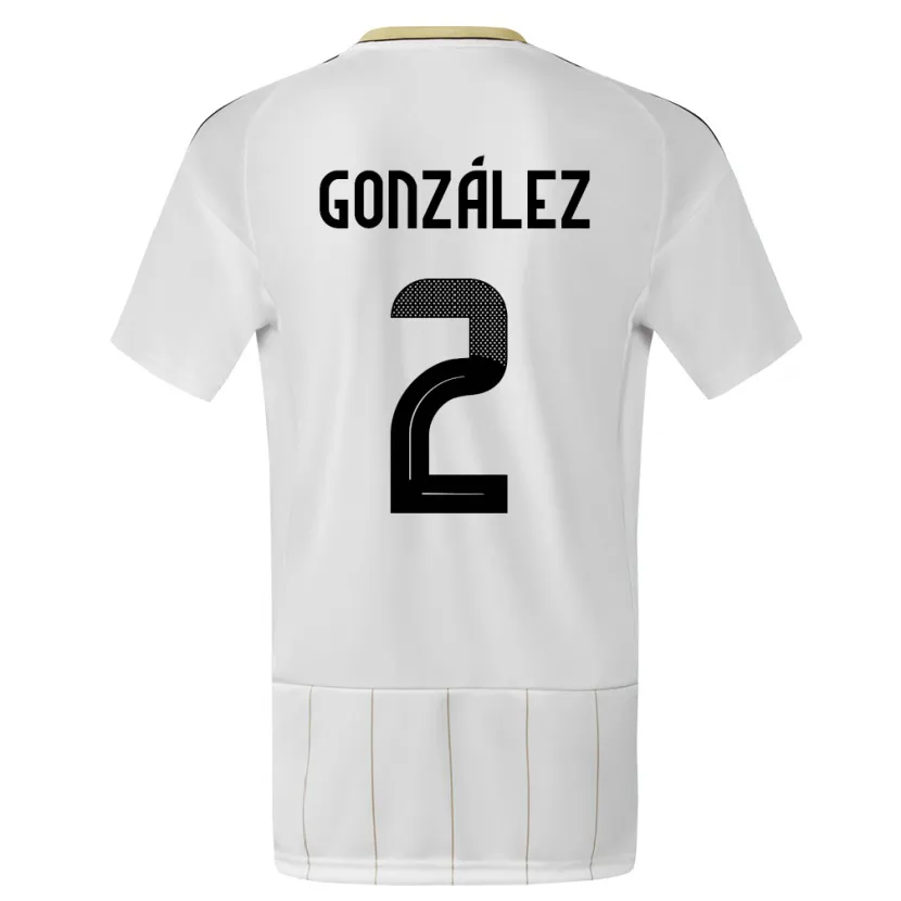 Danxen Kid Costa Rica Julian Gonzalez #2 White Away Jersey 24-26 T-Shirt