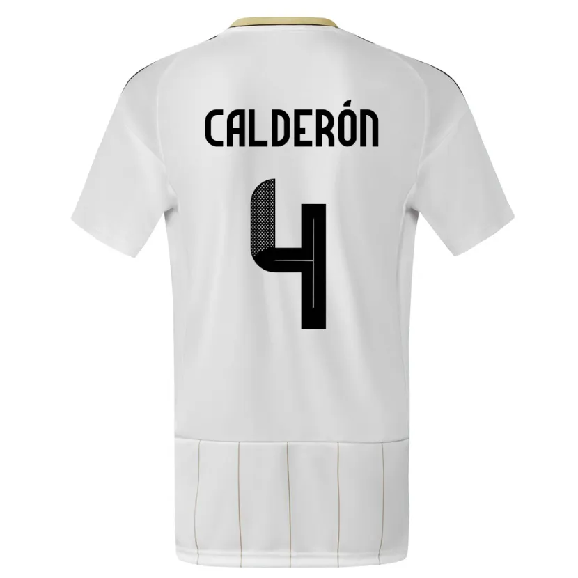 Danxen Kid Costa Rica Brandon Calderon #4 White Away Jersey 24-26 T-Shirt