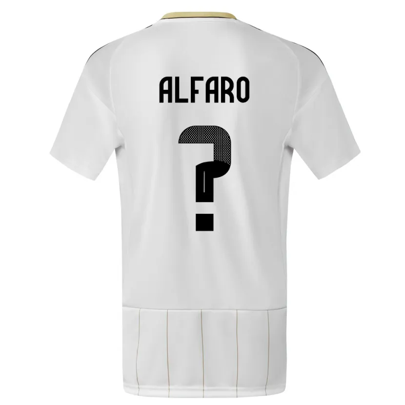 Danxen Kid Costa Rica Juan Alfaro #0 White Away Jersey 24-26 T-Shirt