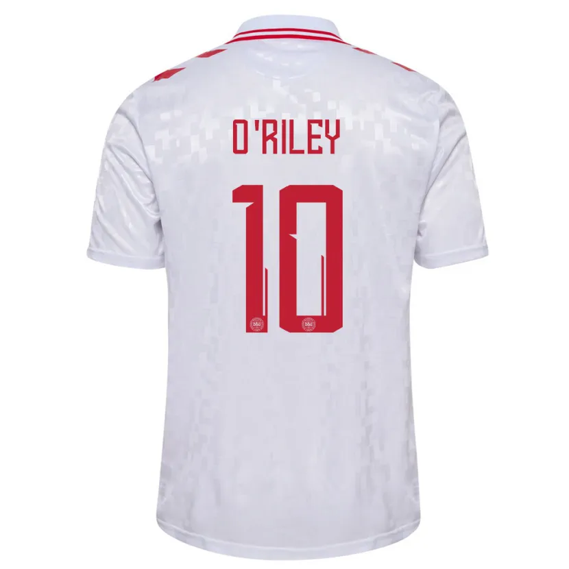 Danxen Kid Denmark Matt O'riley #10 White Away Jersey 24-26 T-Shirt