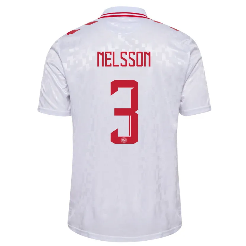 Danxen Kid Denmark Victor Nelsson #3 White Away Jersey 24-26 T-Shirt