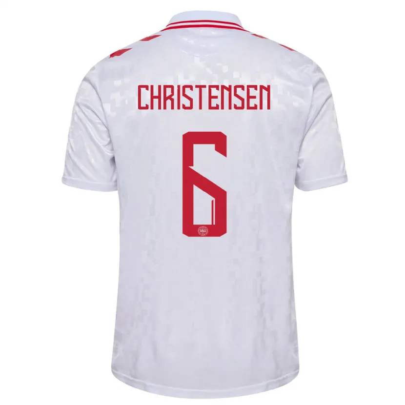 Danxen Kid Denmark Andreas Christensen #6 White Away Jersey 24-26 T-Shirt