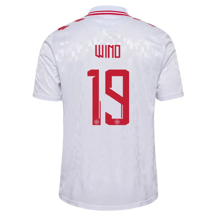 Danxen Kid Denmark Jonas Wind #19 White Away Jersey 24-26 T-Shirt