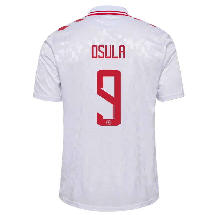 Danxen Kid Denmark William Osula #9 White Away Jersey 24-26 T-Shirt