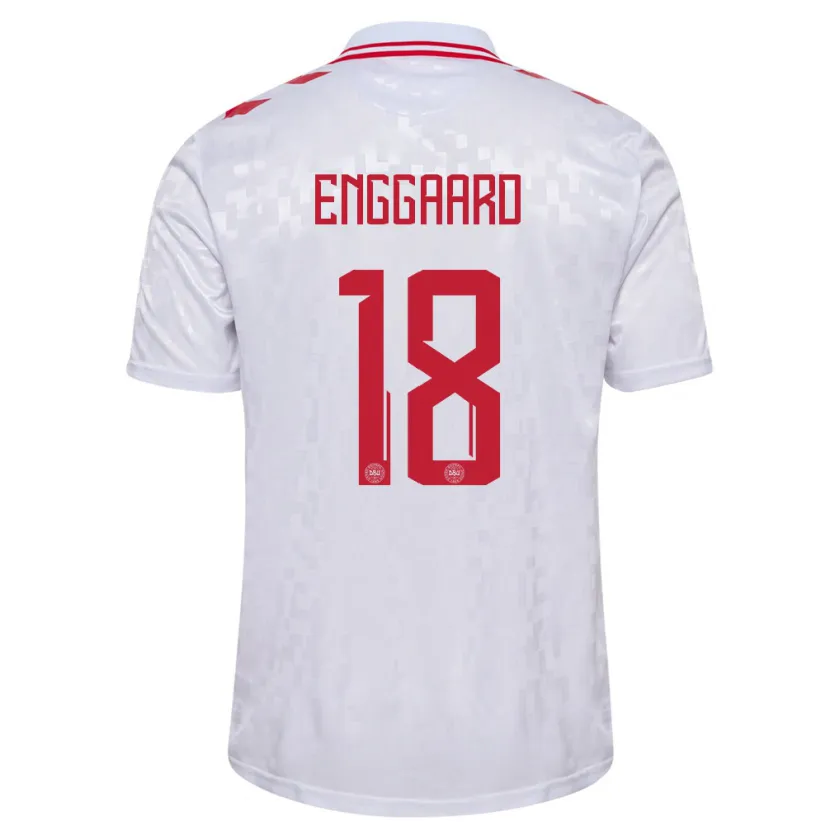 Danxen Kid Denmark Mads Enggaard #18 White Away Jersey 24-26 T-Shirt