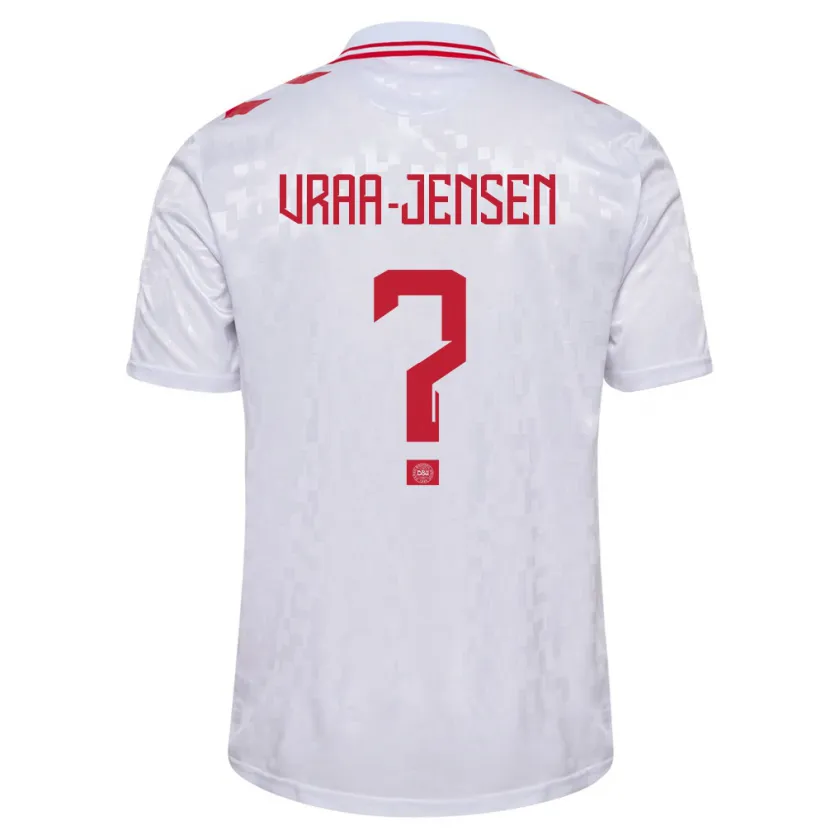 Danxen Kid Denmark Ludwig Vraa-Jensen #0 White Away Jersey 24-26 T-Shirt