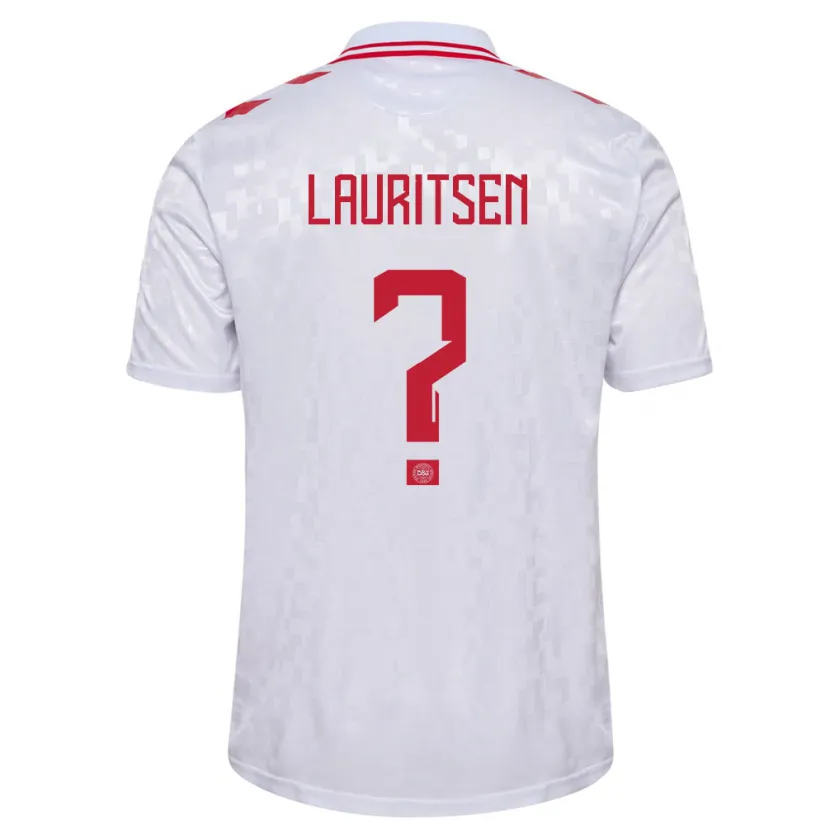 Danxen Kid Denmark Mads Lauritsen #0 White Away Jersey 24-26 T-Shirt