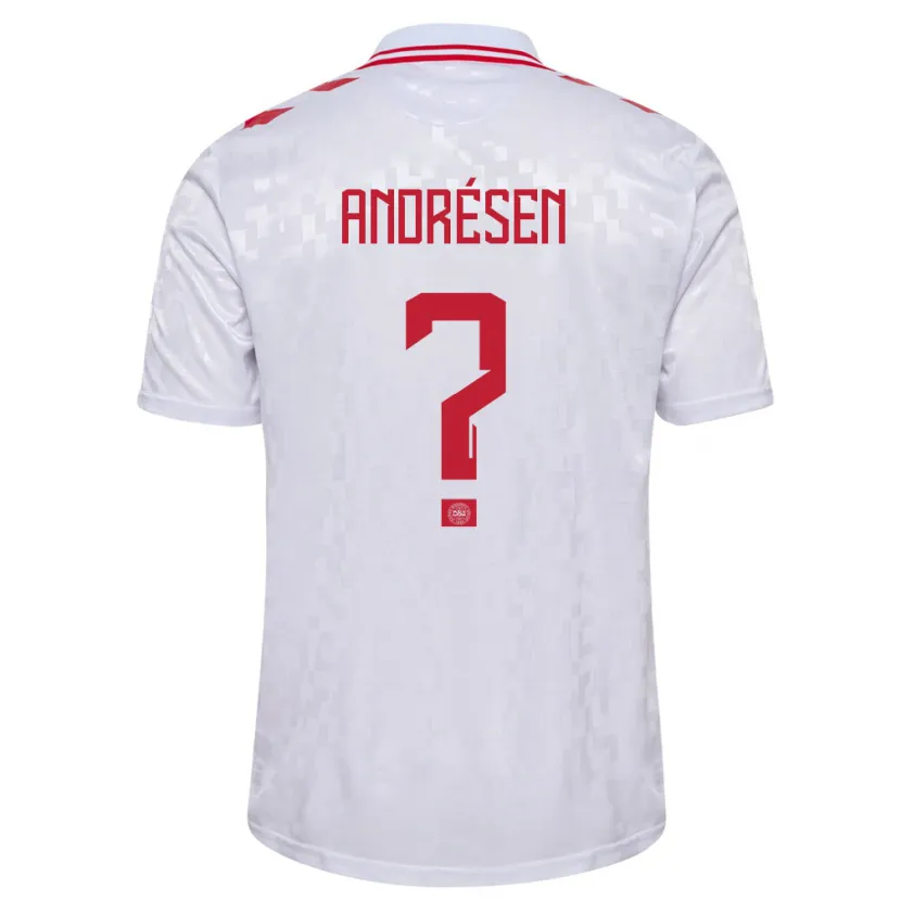 Danxen Kid Denmark Aske Andrésen #0 White Away Jersey 24-26 T-Shirt