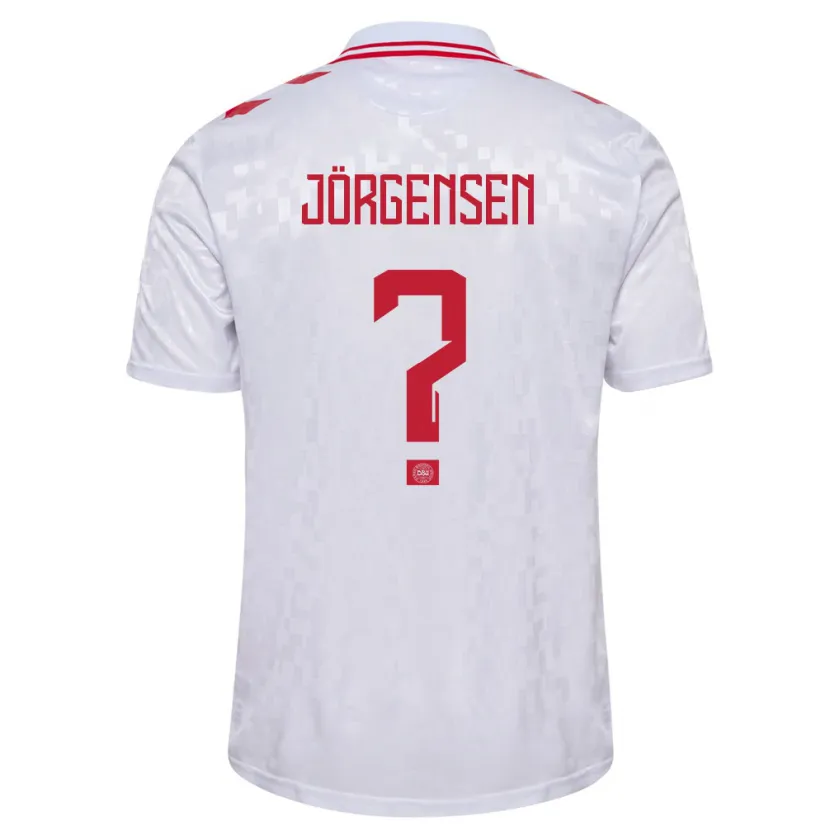 Danxen Kid Denmark Thomas Jörgensen #0 White Away Jersey 24-26 T-Shirt