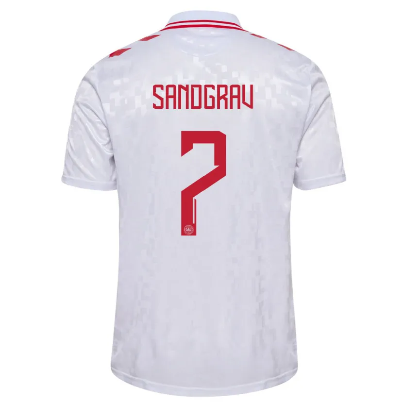 Danxen Kid Denmark Lauge Sandgrav #7 White Away Jersey 24-26 T-Shirt