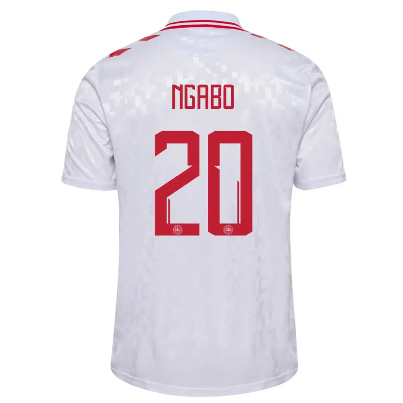 Danxen Kid Denmark Sanders Ngabo #20 White Away Jersey 24-26 T-Shirt