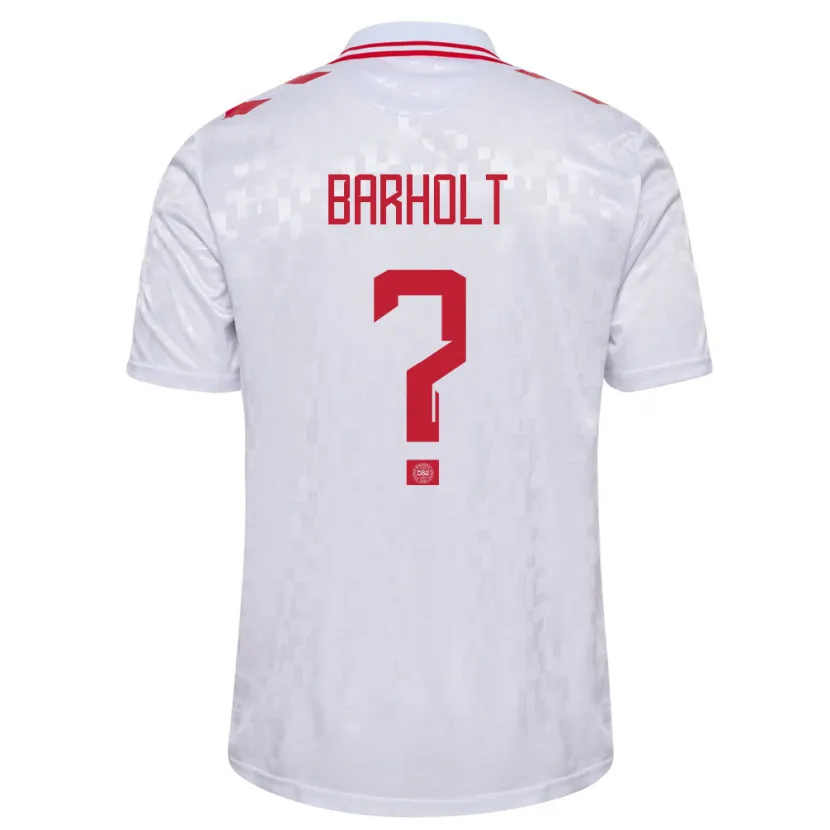 Danxen Kid Denmark Noah Barholt #0 White Away Jersey 24-26 T-Shirt