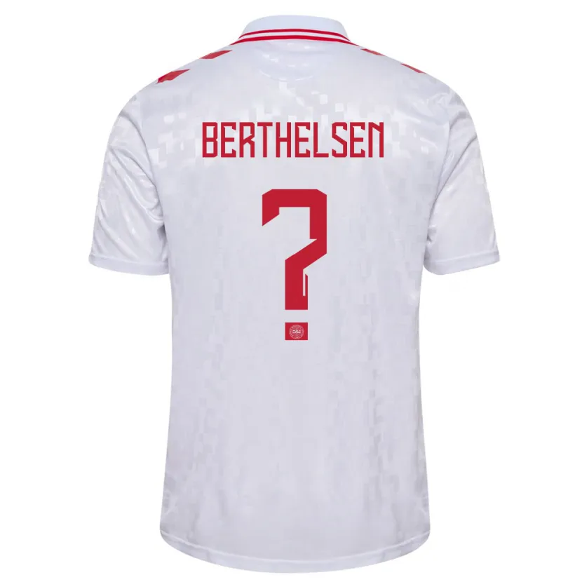 Danxen Kid Denmark Villum Berthelsen #0 White Away Jersey 24-26 T-Shirt