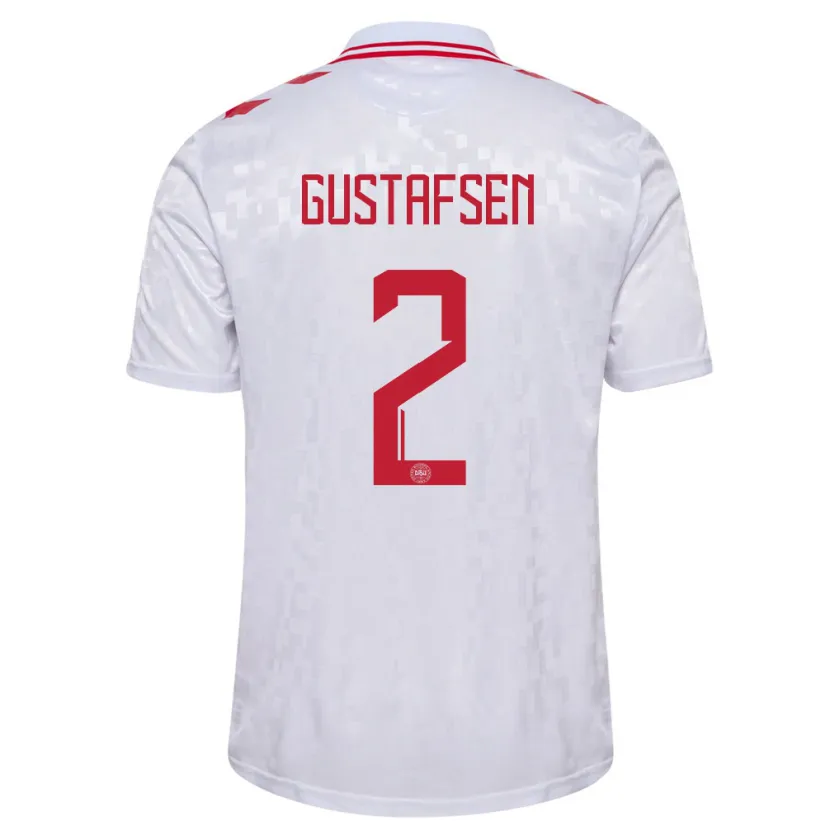 Danxen Kid Denmark Victor Gustafsen #2 White Away Jersey 24-26 T-Shirt