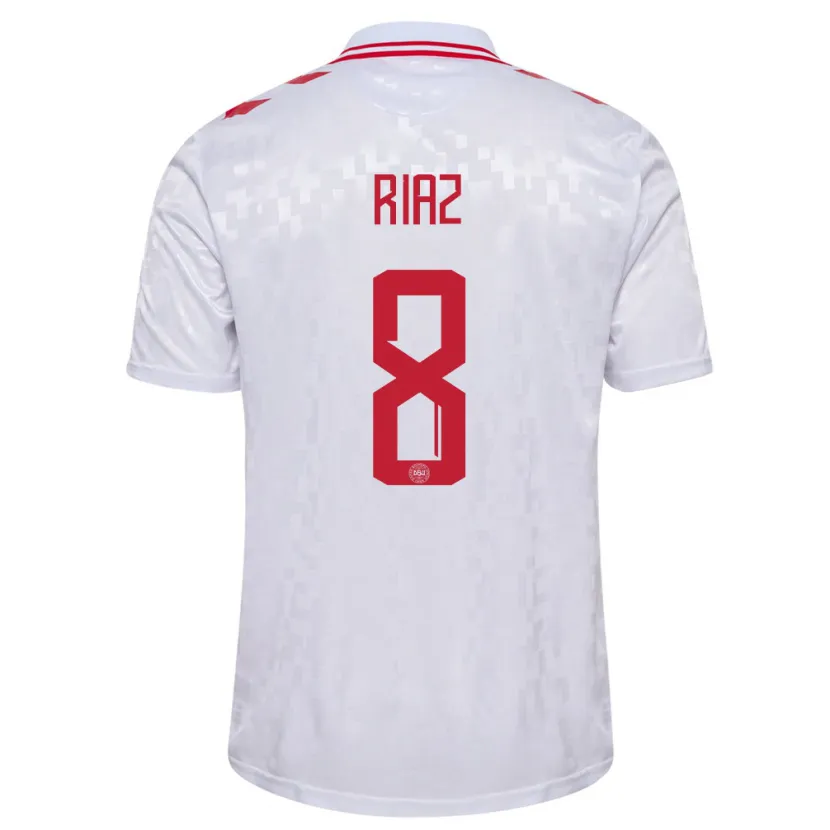 Danxen Kid Denmark Danial Riaz #8 White Away Jersey 24-26 T-Shirt