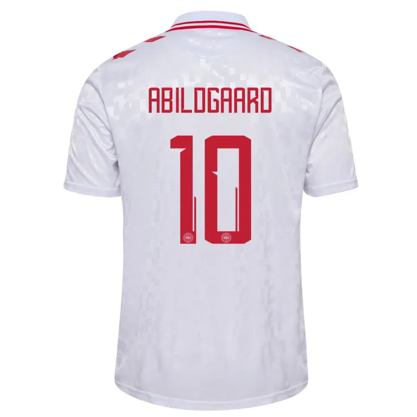 Danxen Kid Denmark Lasse Abildgaard #10 White Away Jersey 24-26 T-Shirt