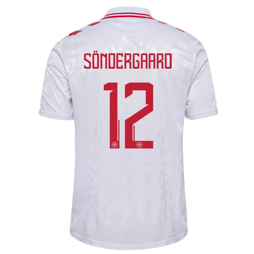 Danxen Kid Denmark Philip Söndergaard #12 White Away Jersey 24-26 T-Shirt