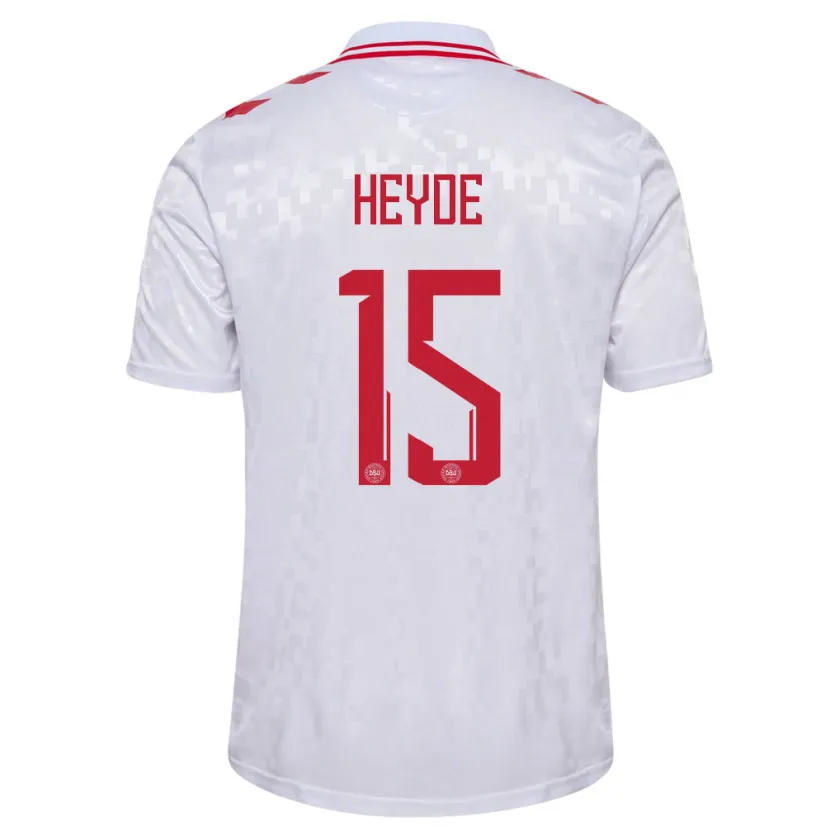 Danxen Kid Denmark Malte Heyde #15 White Away Jersey 24-26 T-Shirt