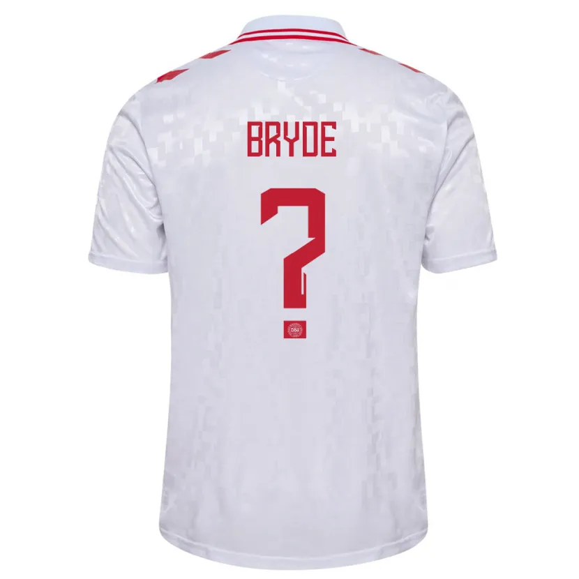 Danxen Kid Denmark Lucas Bryde #0 White Away Jersey 24-26 T-Shirt